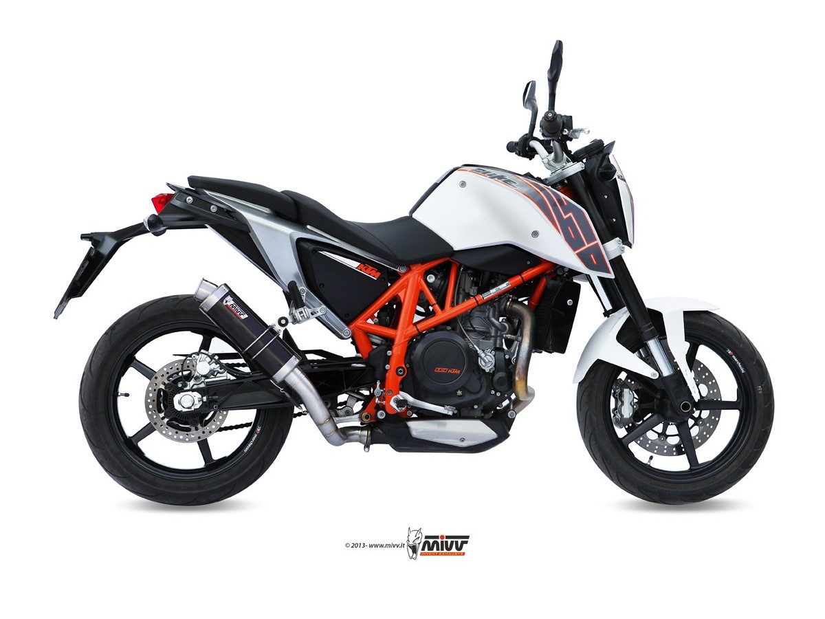 Terminal exhaust system KT.010.LXB Mivv Gp Inox Black Ktm 690 Duke 2012 - 2018