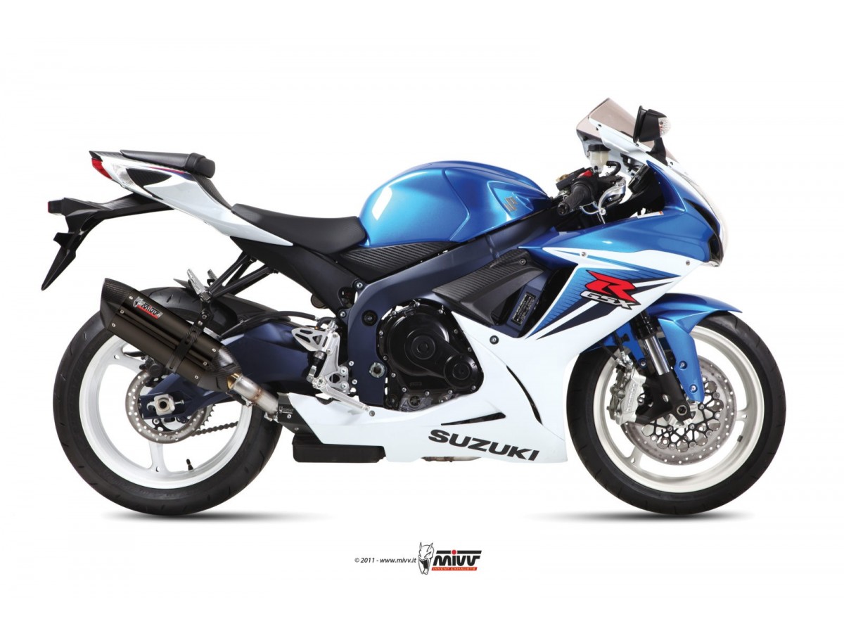 Silencieux d'échappement Mivv Suono Noir Inox Suzuki Gsx-R 600 2011 - 2016