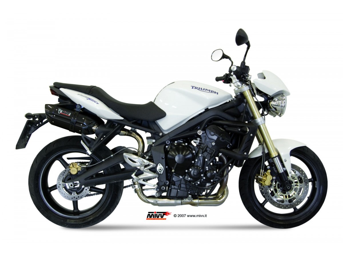 Silencieux d'échappement Mivv Suono Noir Inox Triumph Street Triple 675 2007 - 2012