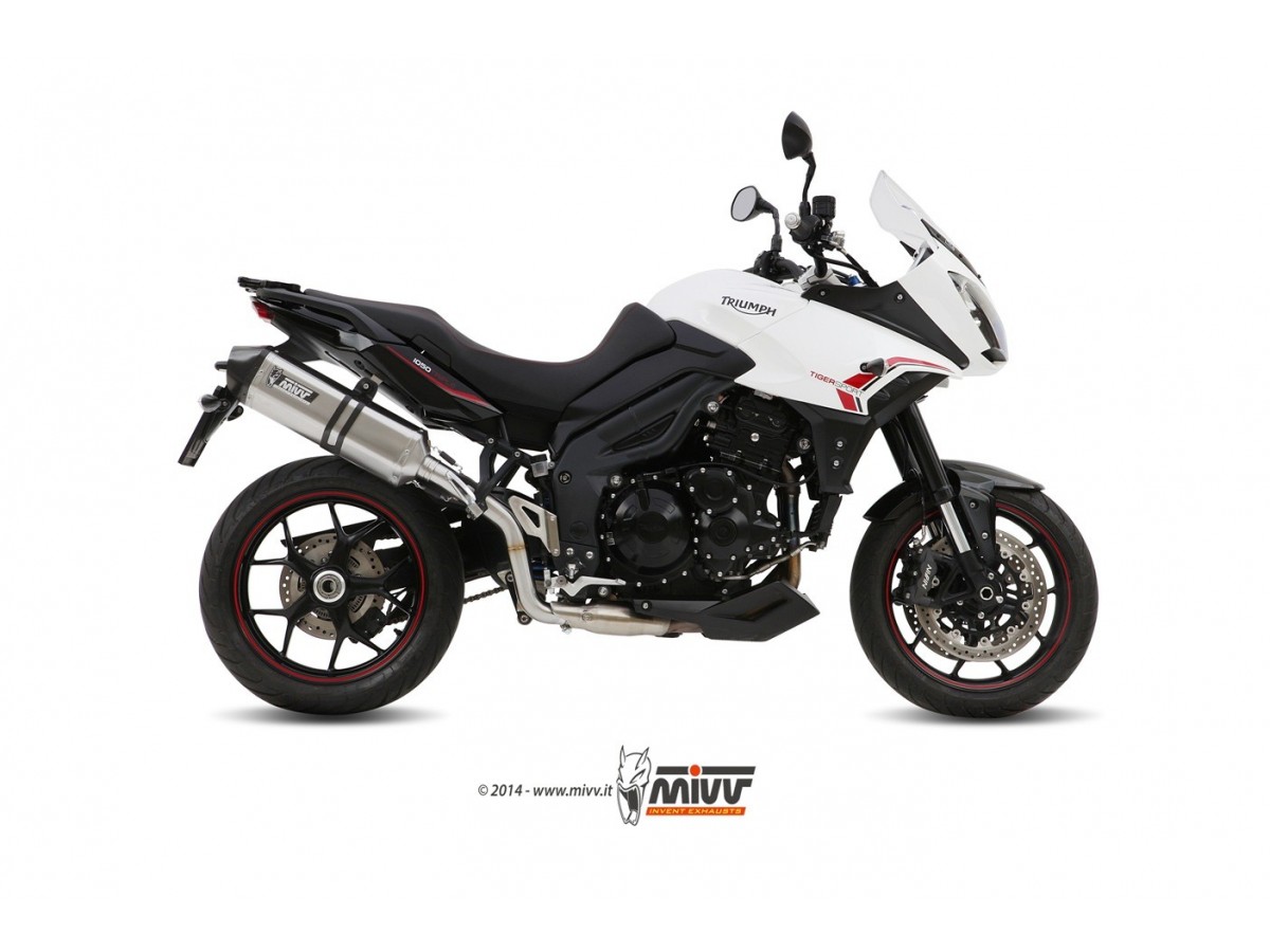 Mivv Speed Edge Edelstahl-Auspuffschalldämpfer Triumph Tiger 1050 Sport 2013 - 2016