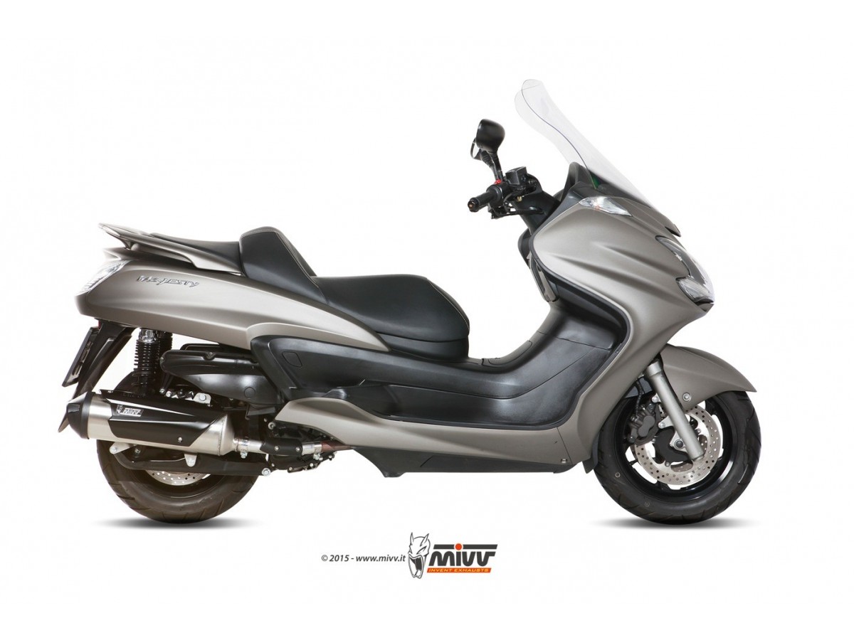 Pot d'échappement complet 1X1 Mivv Urban Inox Yamaha Majesty 400 2007 - 2014