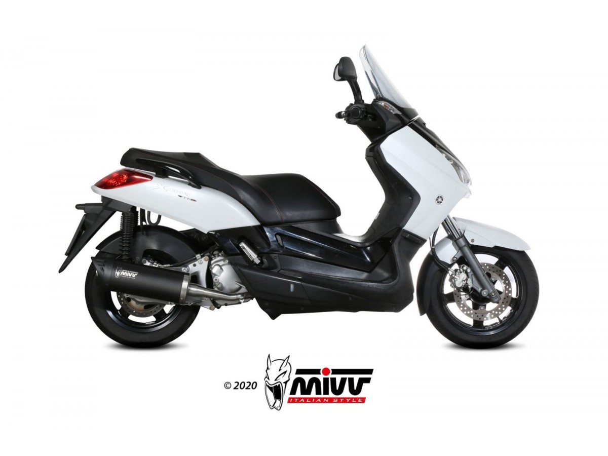 Silencieux d'échappement Mivv Mover en acier peint noir Yamaha X-Max 250 2006 - 2016