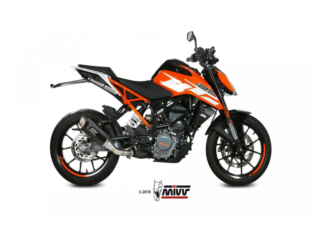 KT.019.L2P Mivv Gp Pro Carbon Muffler Exhaust System Ktm 125 Duke 2017 - 2020