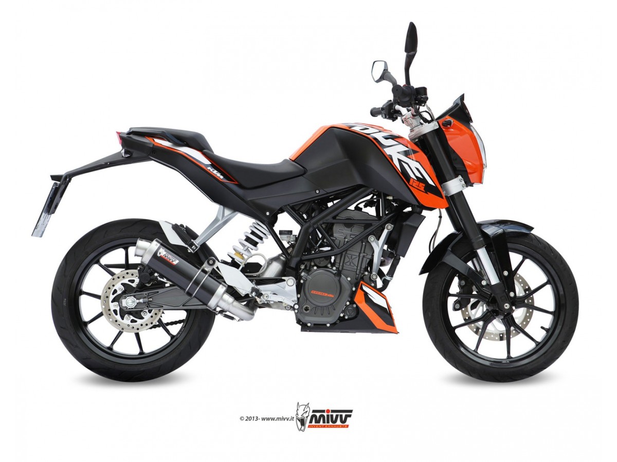 Système d'échappement complet KT.009.LXB Mivv Gp Noir Inox Ktm 125 Duke 2011 - 2016