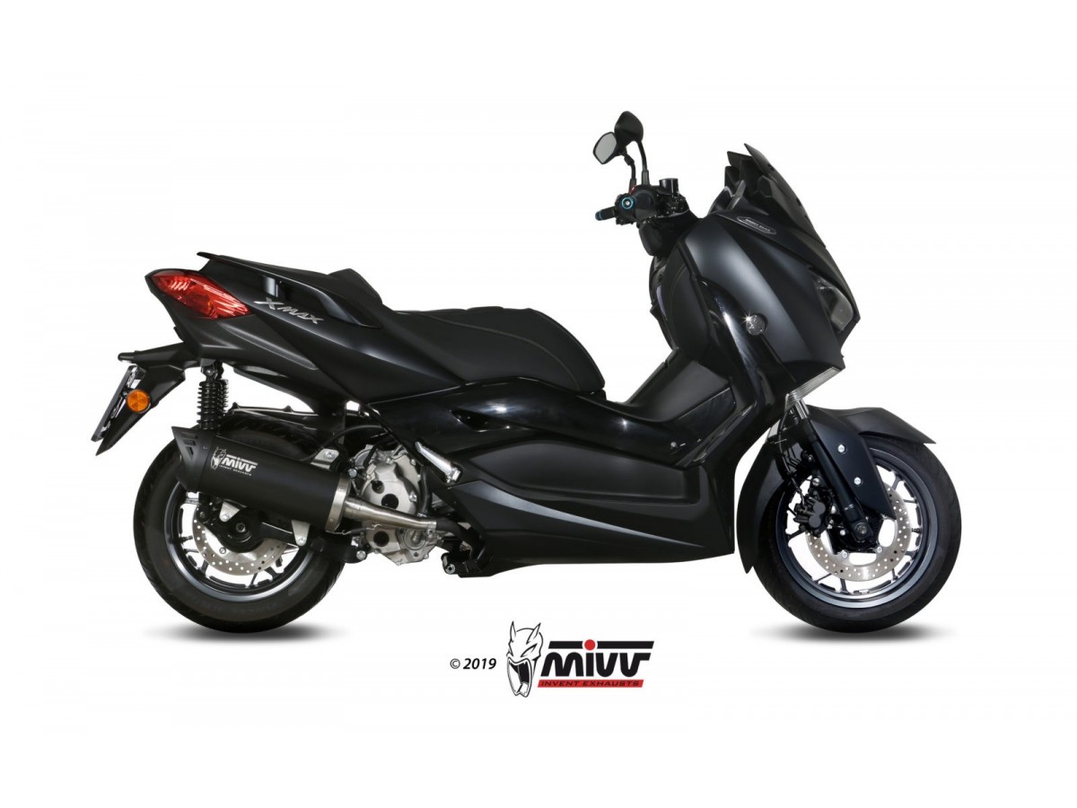 Silencieux d'échappement Mivv Mover en acier peint noir Yamaha X-Max 300 2017 - 2020