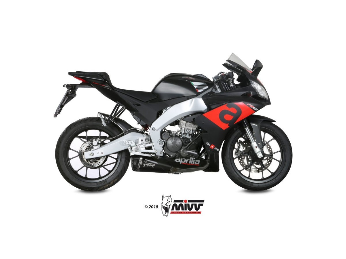 Sistema di Scarico Terminale A.011.LDRB Mivv Delta Race Inox Nero Aprilia Rs 125 2017 - 2020