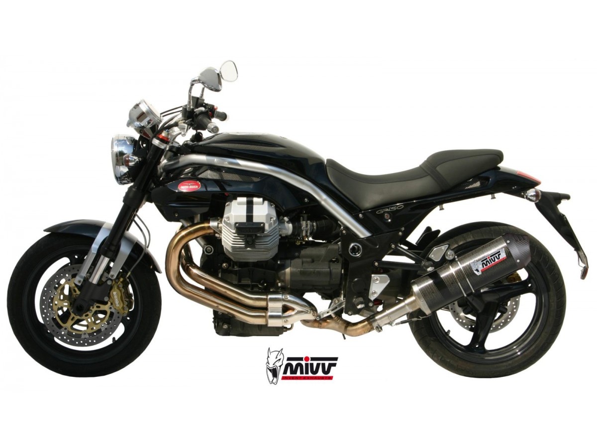 Ovaler Mivv-Carbon-Auspuffschalldämpfer mit Carbon-Cup für Moto Guzzi Griso 1100 2006–2011