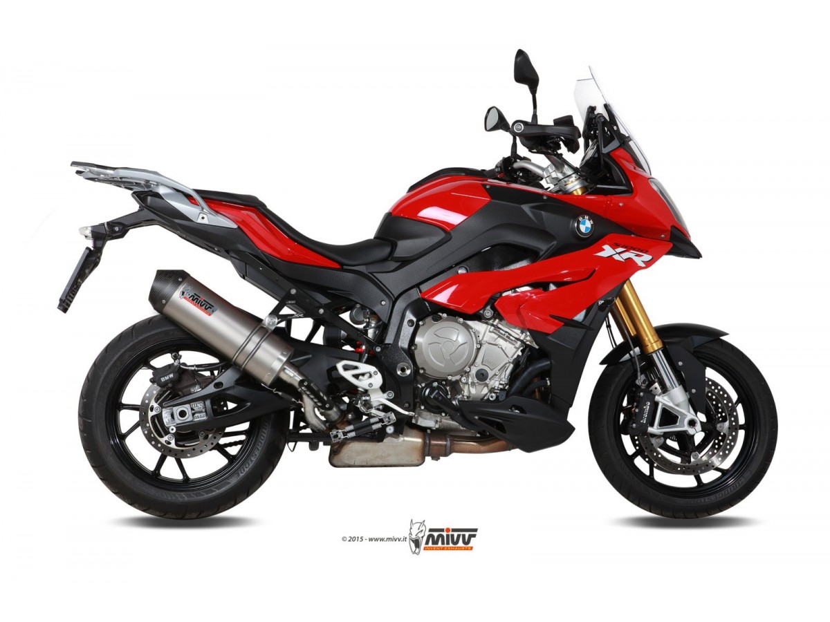 Silencieux d'échappement ovale en titane Mivv avec coupelle en carbone Bmw S 1000 Xr 2015 - 2019