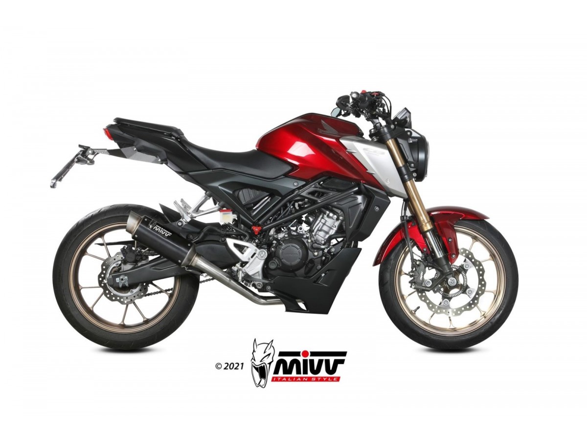 Echappement Complet H.077.LXBP Mivv Gp Pro Inox Noir Honda Cb 125 R 2021 - 2022