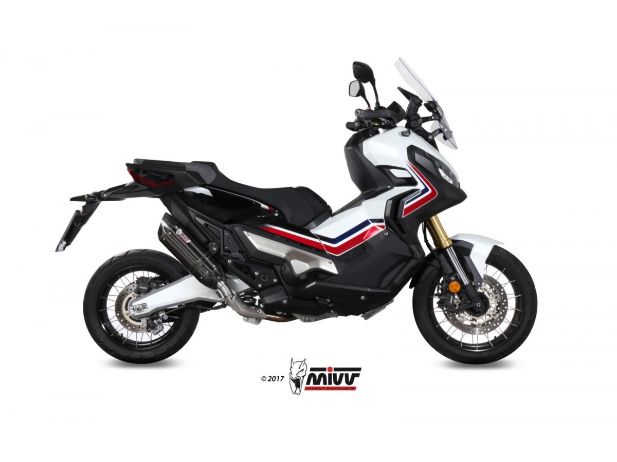 Silencieux d'échappement Mivv Suono Inox Noir H.066.L9 Honda X-Adv 750 2017 - 2024