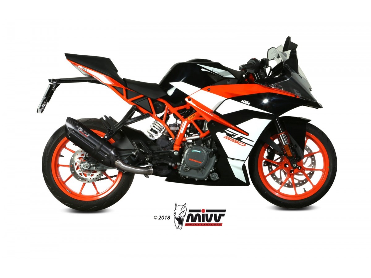 Mivv Suono Inox Black Muffler Exhaust System KT.019.L9 Ktm Rc 390 2017 - 2020