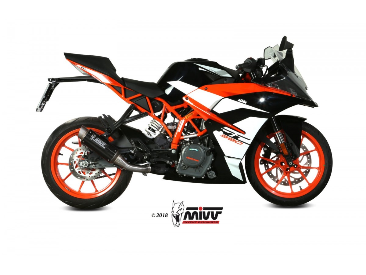 KT.019.L2P Système d'échappement Mivv Gp Pro Carbone Ktm Rc 390 2017 - 2020