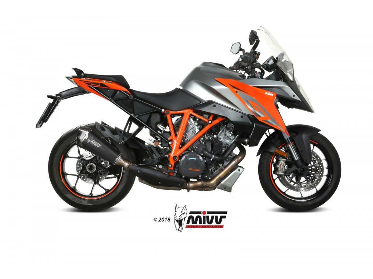 Silencieux d'échappement Mivv Delta Race en acier inoxydable noir Ktm 1290 Superduke Gt 2016 - 2022