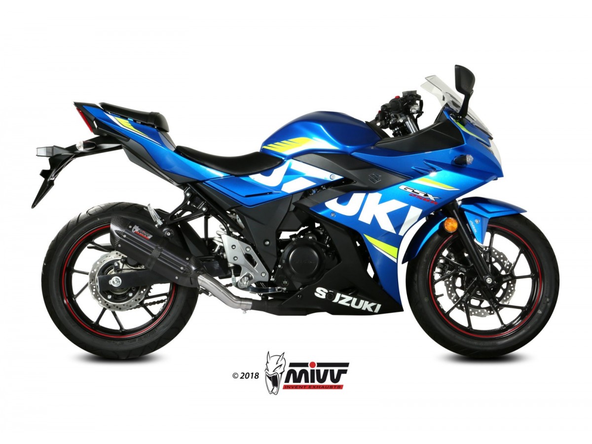 Silencieux d'échappement Mivv Suono Noir Inox Suzuki Gsx 250 R 2017 - 2020