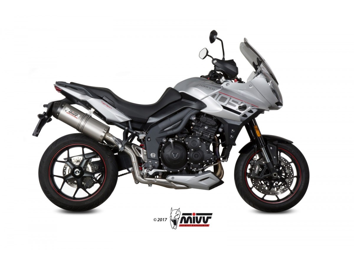 Terminale Scarico Mivv Oval Titanio Con Coppa Carbonio Triumph Tiger 1050 Sport 2017 - 2020