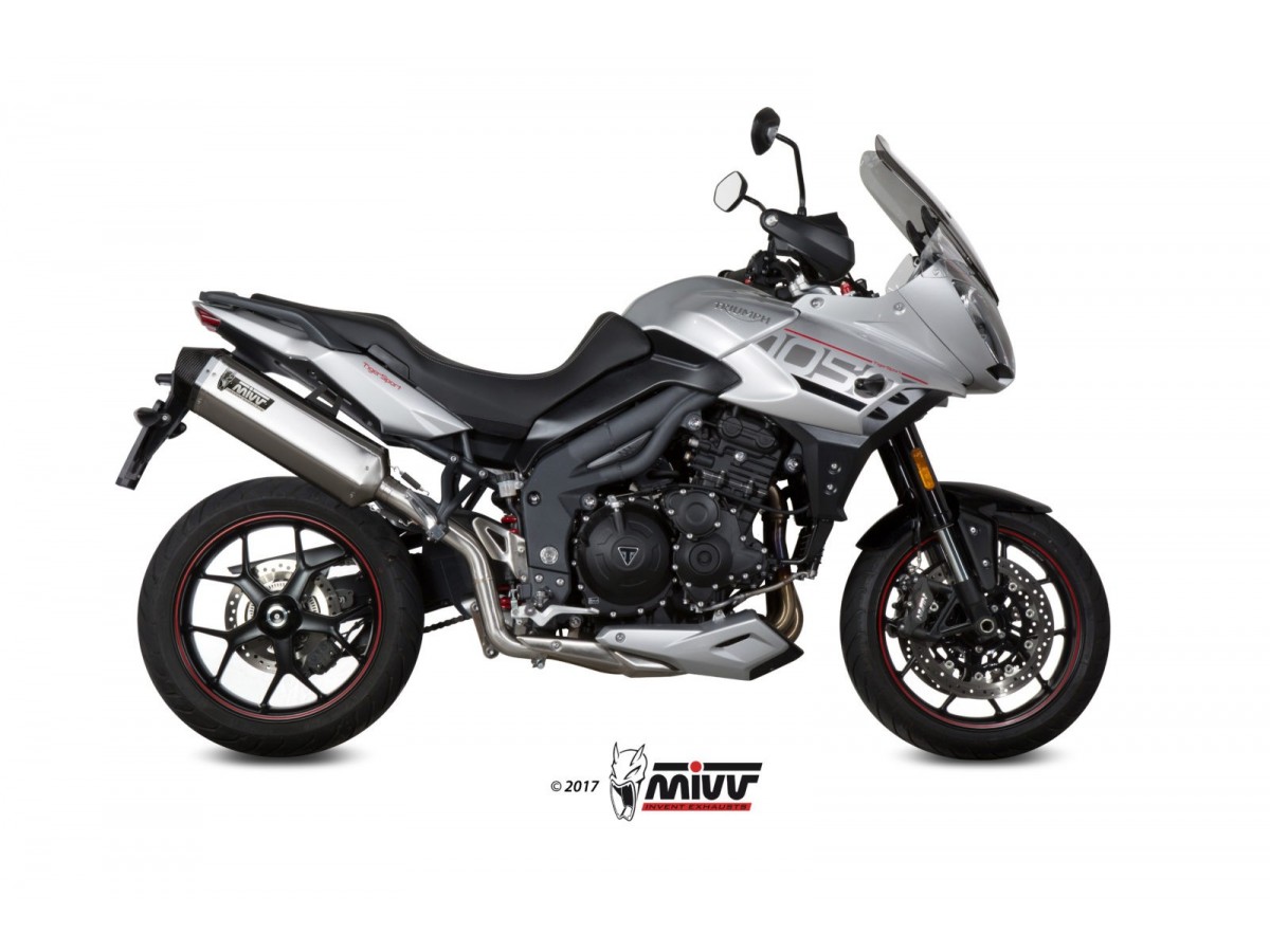 Mivv Speed Edge Edelstahl-Auspuffschalldämpfer Triumph Tiger 1050 Sport 2017 - 2020