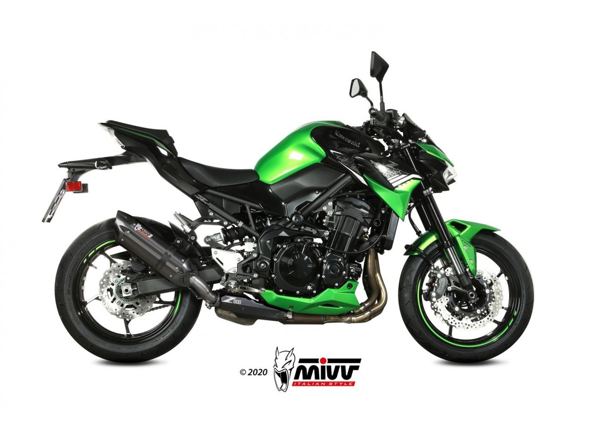 Silencieux d'échappement Mivv Suono Inox noir K.052.L9 Kawasaki Z 900 2020 - 2024