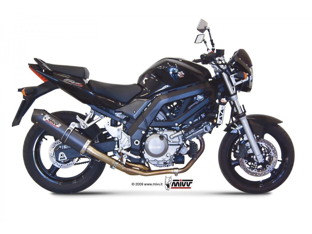 Ovaler MIVV-Carbon-Auspuffschalldämpfer mit Carbon-Cup für Suzuki Sv 650 2008–2008