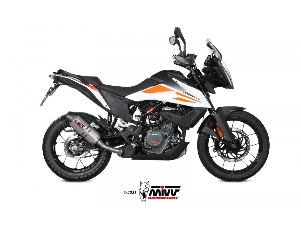 KT.024.L4C Mivv Oval Titan-Auspuffanlage mit Carbon Cup Ktm 390 Adventure 2020 - 2024