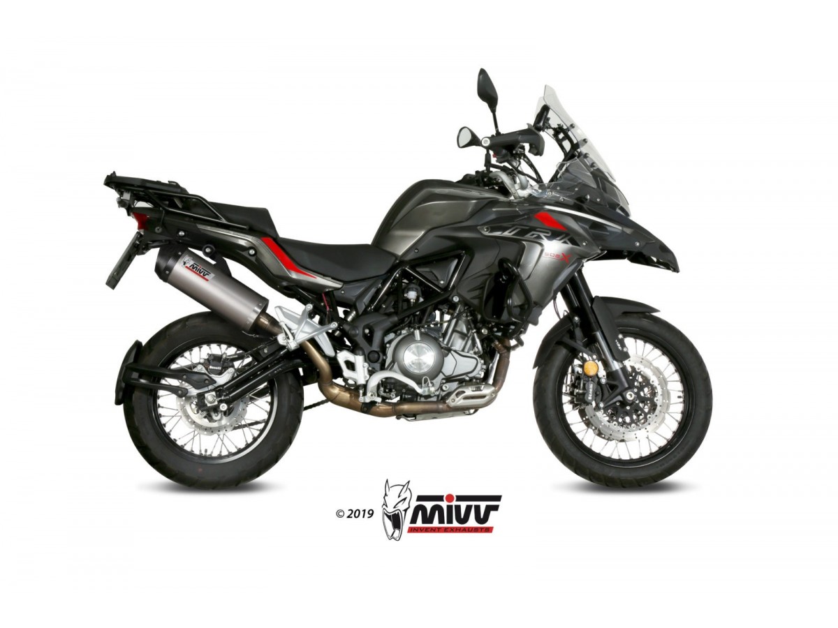 Terminale Scarico Mivv Oval Titanio Con Coppa Carbonio Benelli Trk 502 X 2018 - 2022