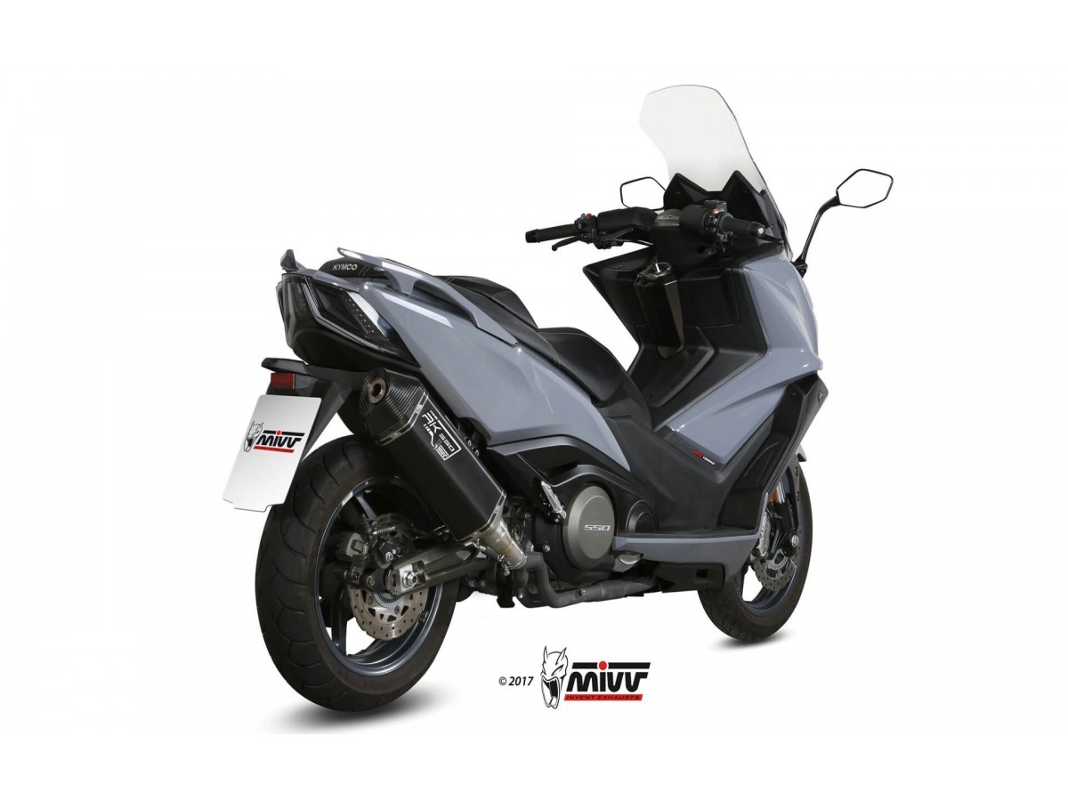 Silencieux d'échappement Mivv Speed Edge Noir Inox Kymco Ak 550 2017 - 2020