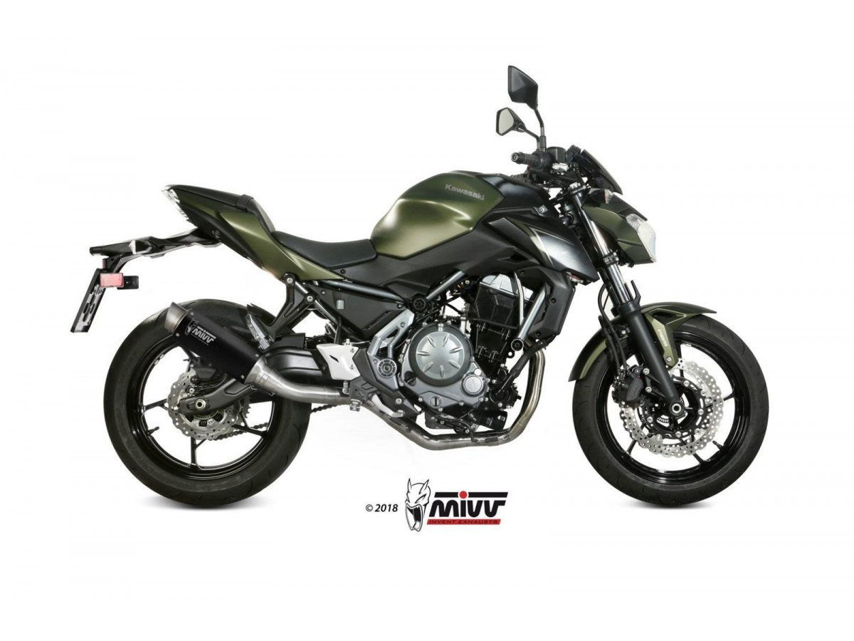 Complete Exhaust System K.044.LXBP Mivv Gp Pro Black Stainless Steel Kawasaki Z 650 2017 - 2023