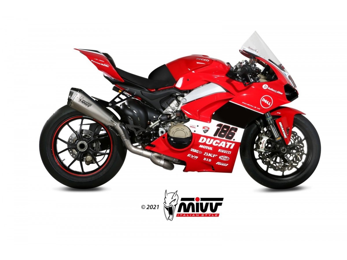 Pot d'échappement complet 4X2X1 Mivv Système Complet Titane Ducati Panigale V4 2018 - 2022