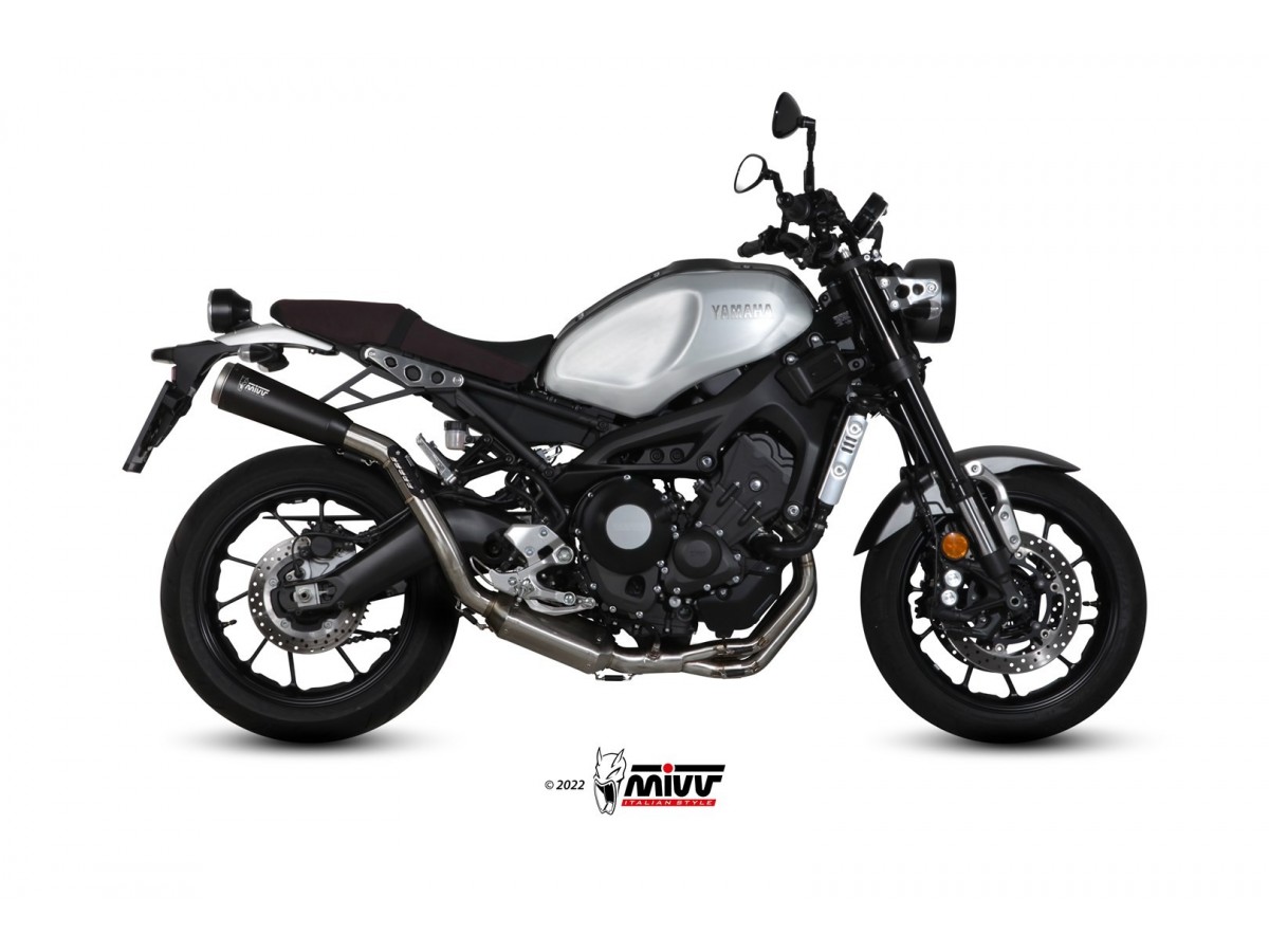 Kompletter Auspuff 1X1 Mivv Ghibli S Schwarzer Edelstahl Yamaha Xsr 900 2016 - 2022