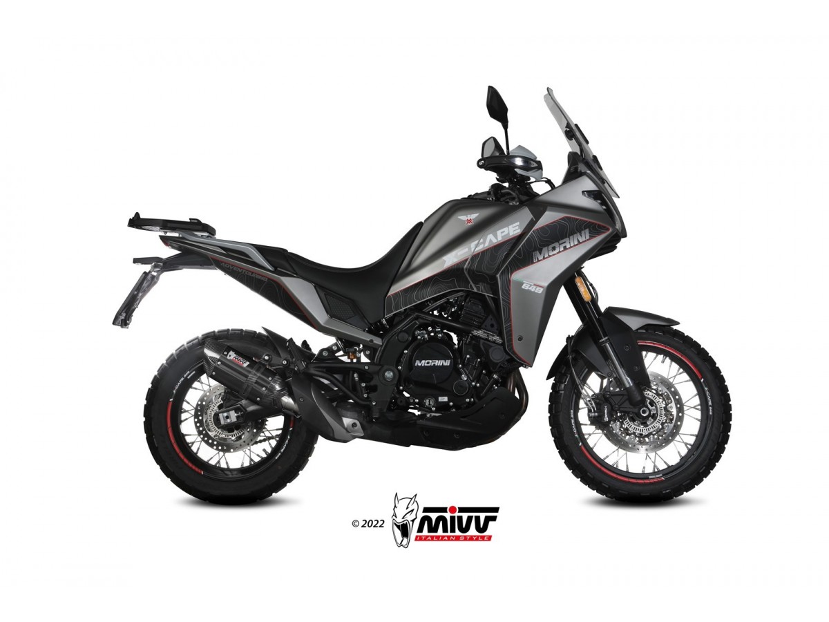 Mivv Suono Auspuffschalldämpfer Schwarz Inox Schwarz Moto Morini X-Cape 2021 - 2022