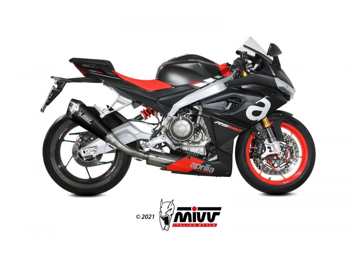 Système d'échappement complet A.013.LDRC Mivv Delta Race Carbon Aprilia Rs 660 2020 - 2022