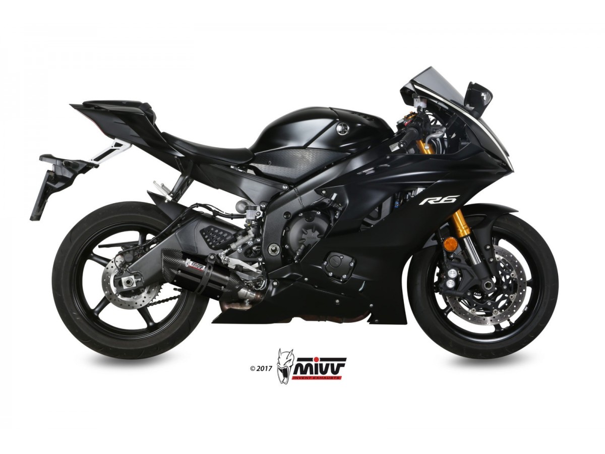 Silencieux d'échappement Mivv Suono Noir Inox Yamaha Yzf 600 R6 2017 - 2021