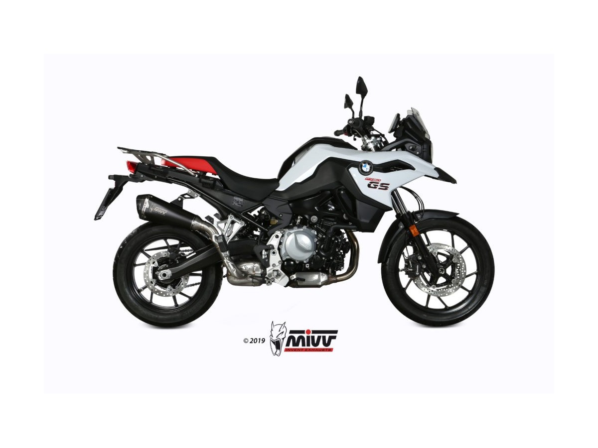 Silencieux d'échappement Mivv Delta Race en acier inoxydable noir Bmw F 750 Gs 2018 - 2022