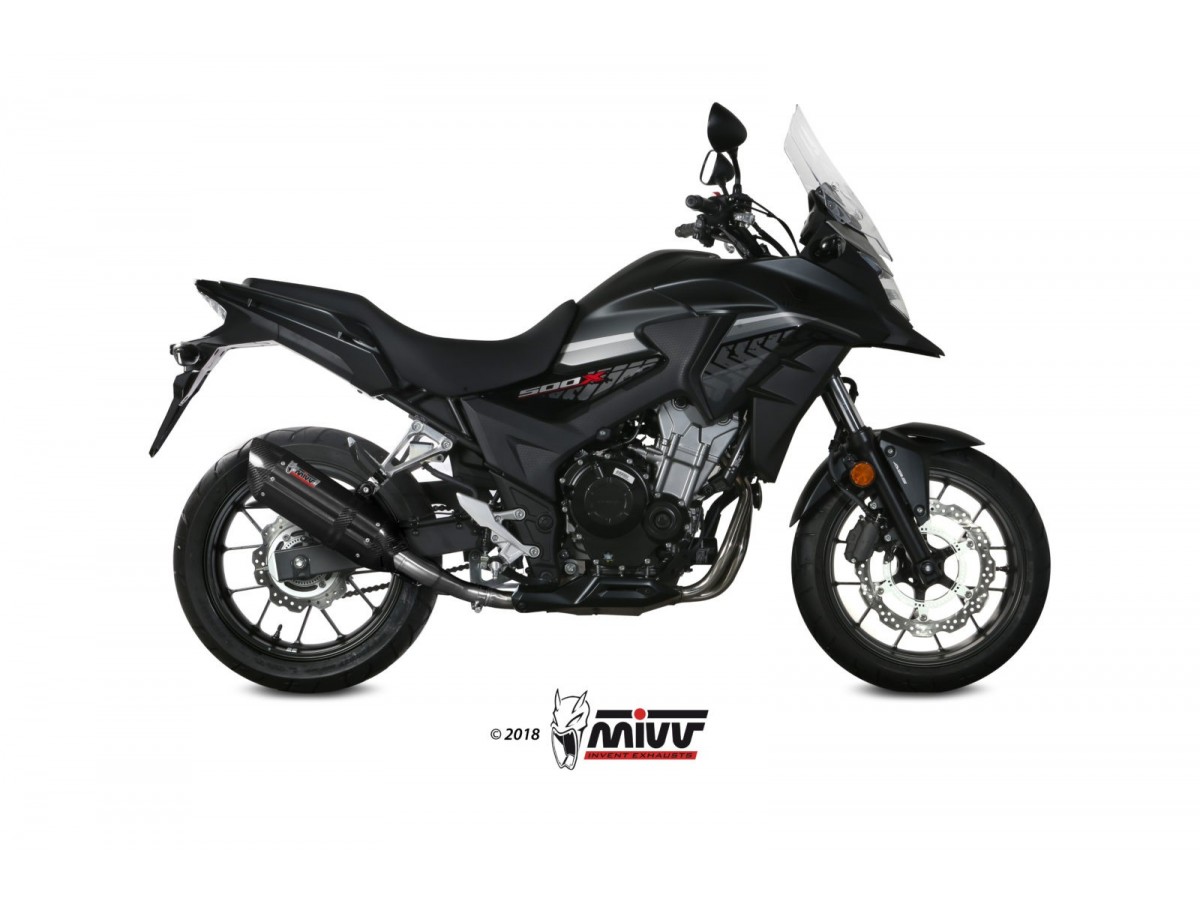 Silencieux d'échappement Mivv Suono Inox Noir H.067.L9 Honda Cb 500 X 2017 - 2020