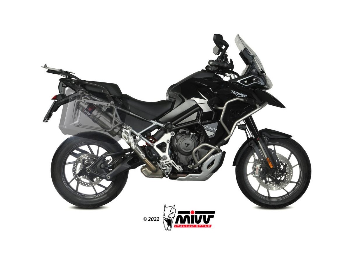 Mivv Dakar Edelstahl-Auspuffschalldämpfer Triumph Tiger 1200 2021 - 2022