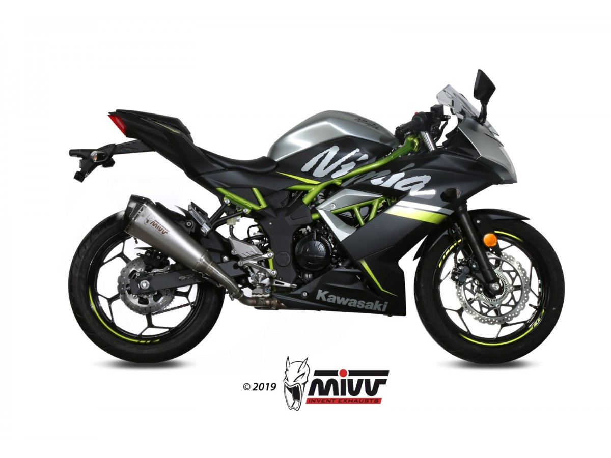 K.048.LDRX Système d'échappement en acier inoxydable Mivv Delta Race Kawasaki Ninja 125 2019 - 2024