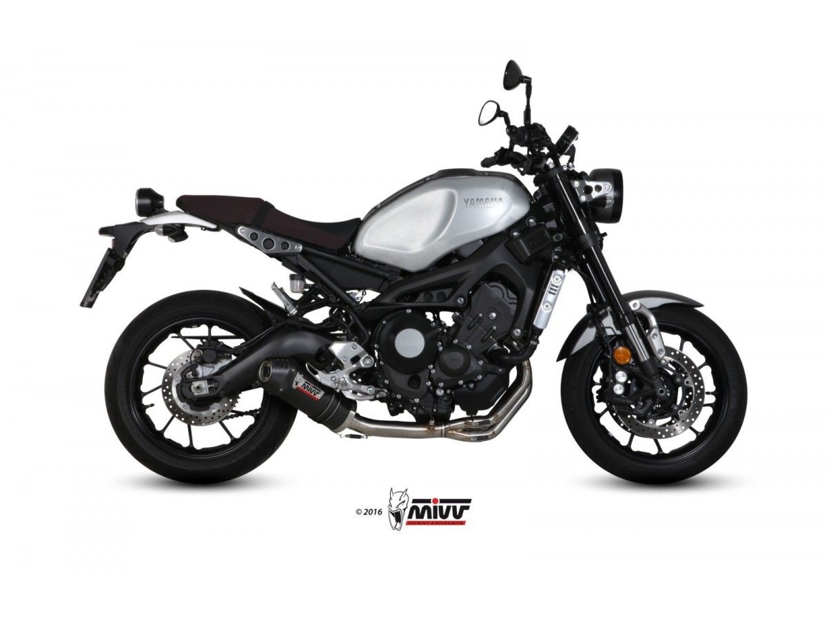 Scarico Completo 1X1 Mivv Oval Carbonio Con Coppa Carbonio Yamaha Xsr 900 2016 - 2022