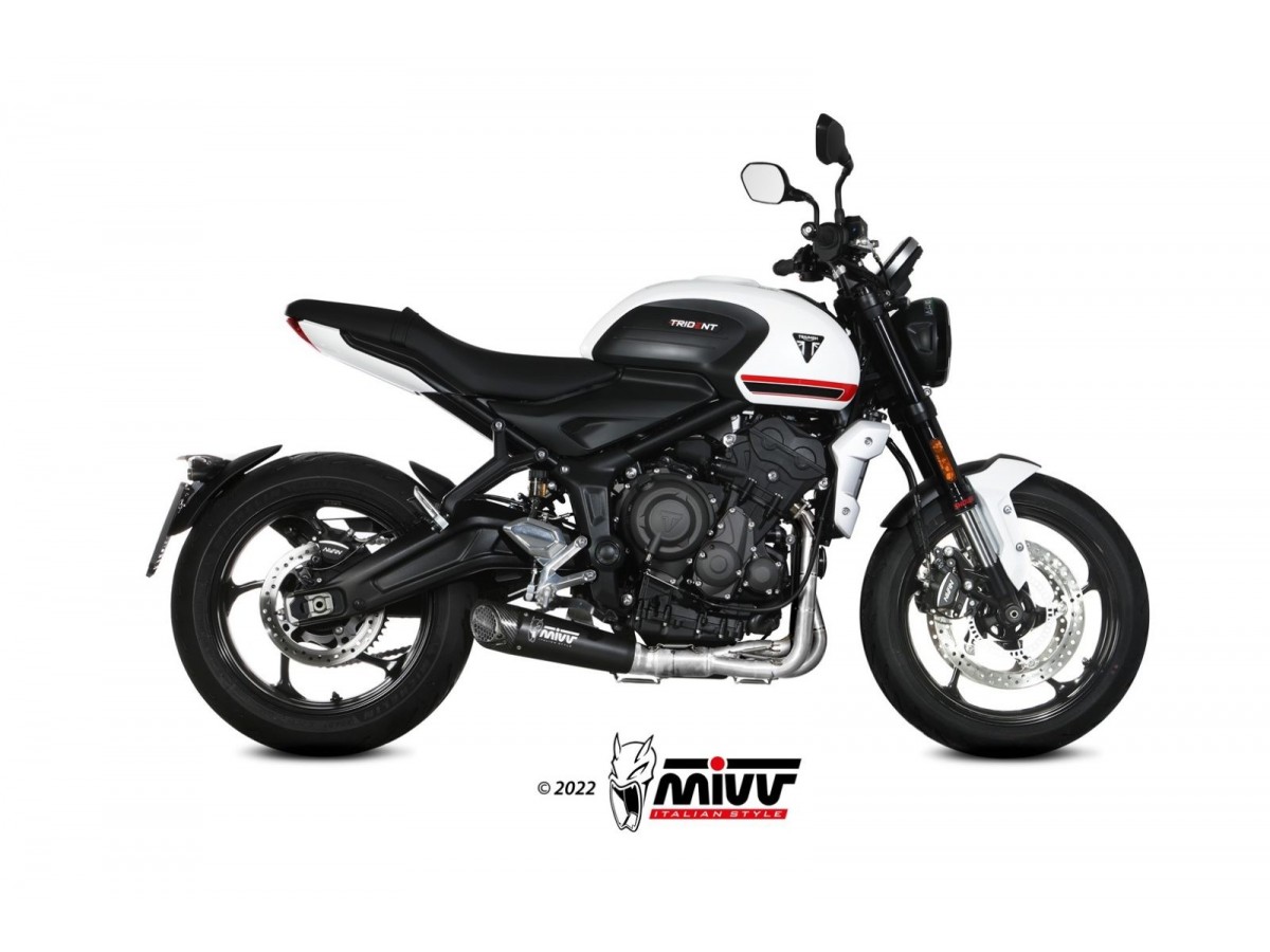 Complete Exhaust 1X1 Mivv X-M5 Black Inox Black Triumph Trident 660 2021 - 2022