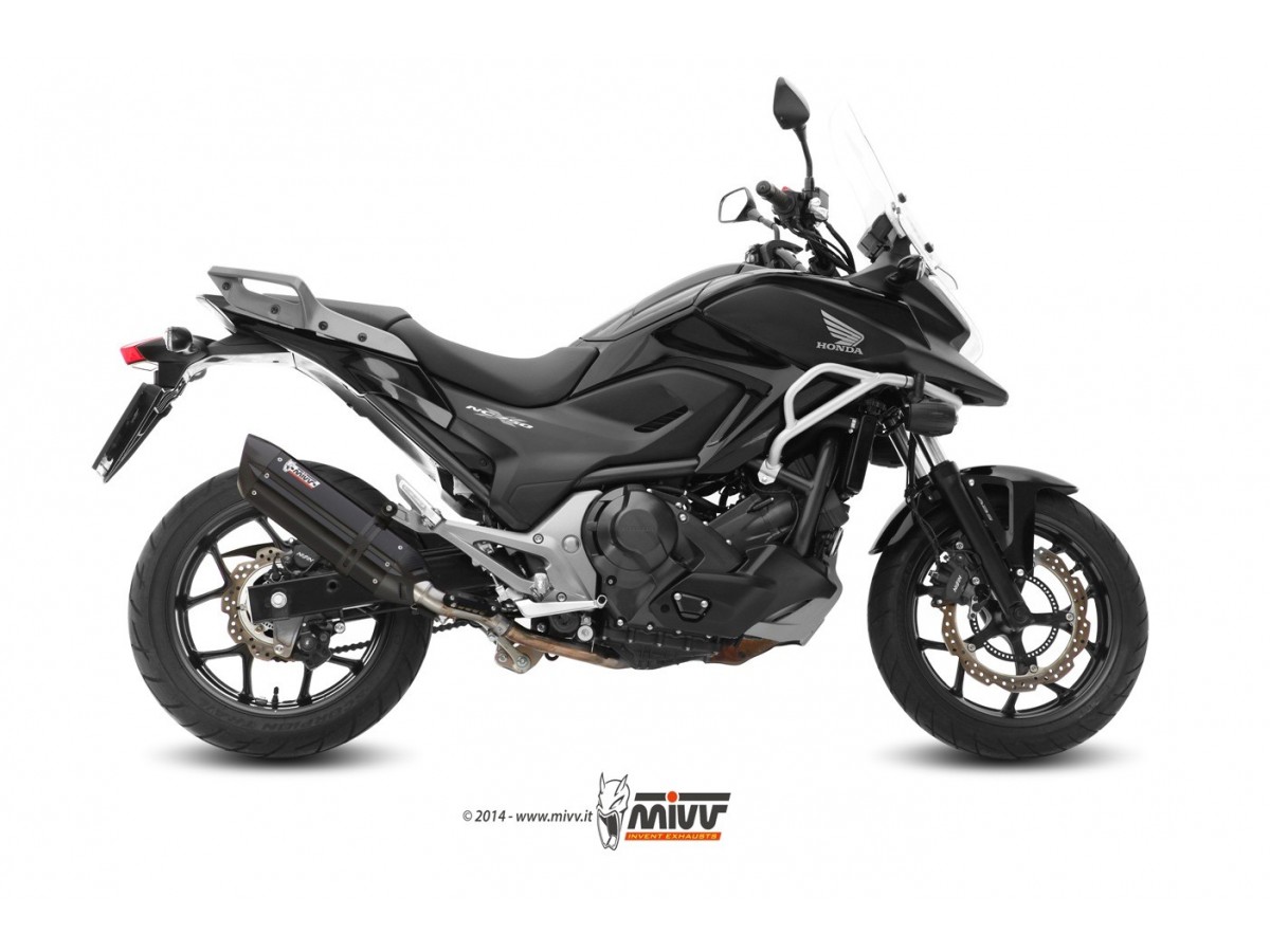 Silencieux d'échappement Mivv Suono Inox Noir H.046.L9 Honda NC 750 S/X 2014-2015