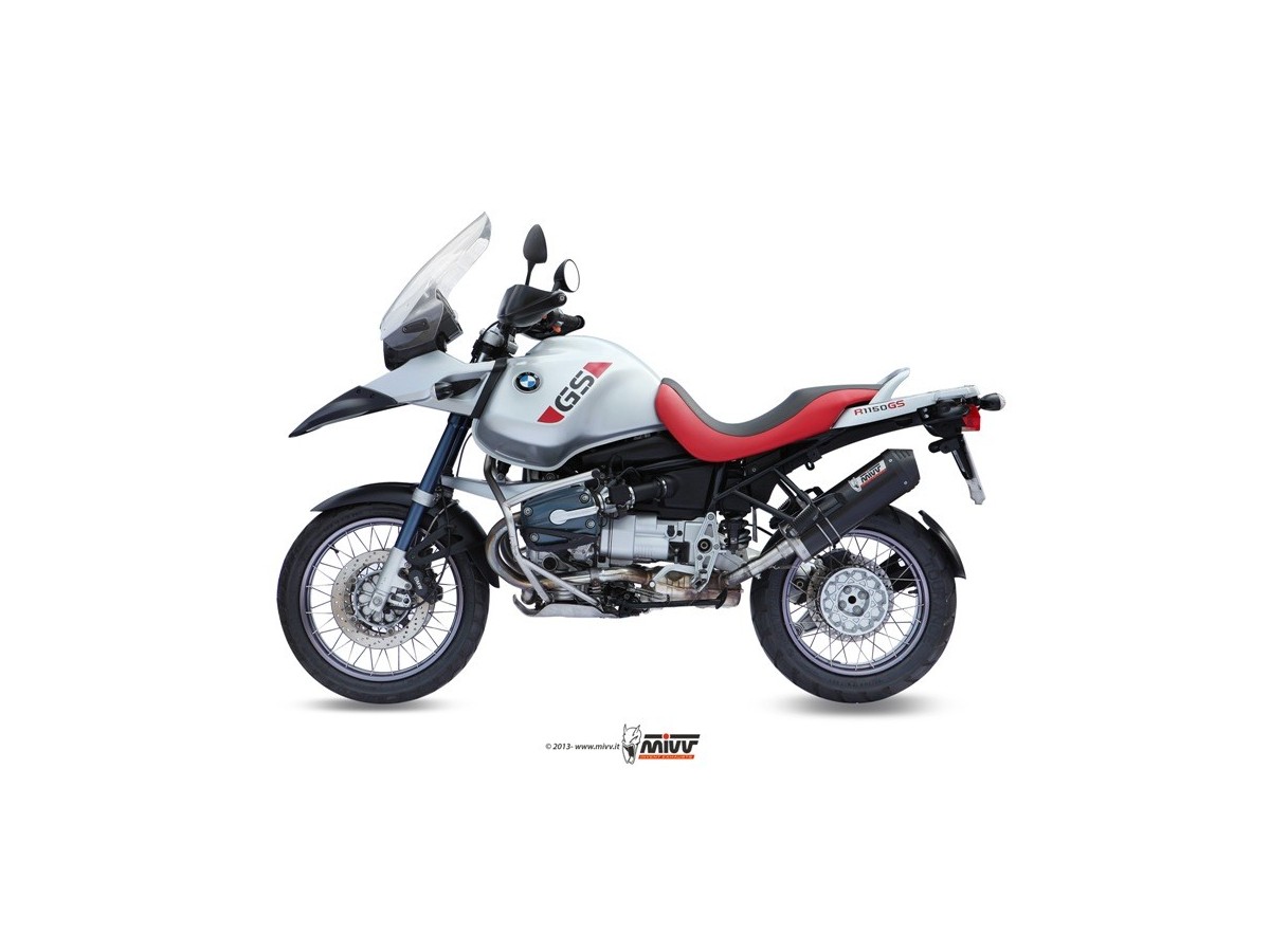 Silencieux d'échappement ovale en carbone Mivv avec coupelle en carbone Bmw R 1150 Gs Adventure 1999 - 2003