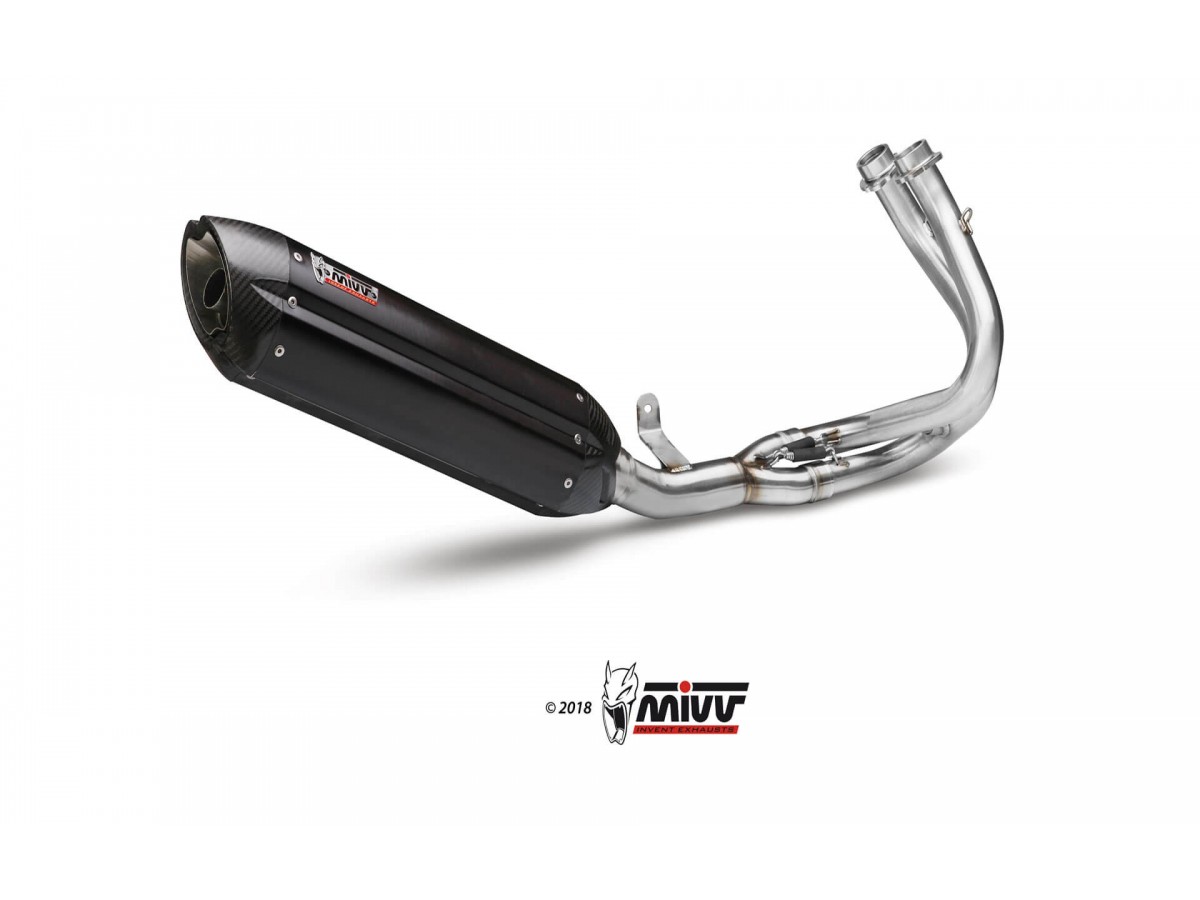 Complete Exhaust System K.029.L9 Mivv Suono Inox Black Kawasaki Er-6N F 2012 - 2016