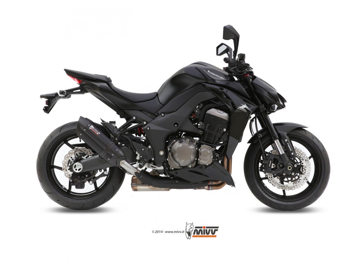 Mivv Suono Inox Black Muffler Exhaust System K.039.L9 Kawasaki Z 1000 Z 1000 R Edition 2014 - 2020