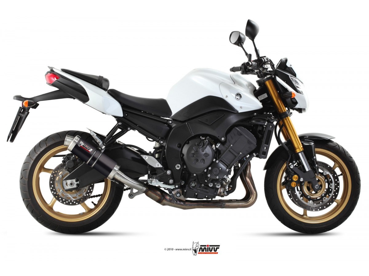 Mivv GP Schwarzer Edelstahl-Auspuffschalldämpfer Yamaha Fz8 Fazer 8 2010 - 2016