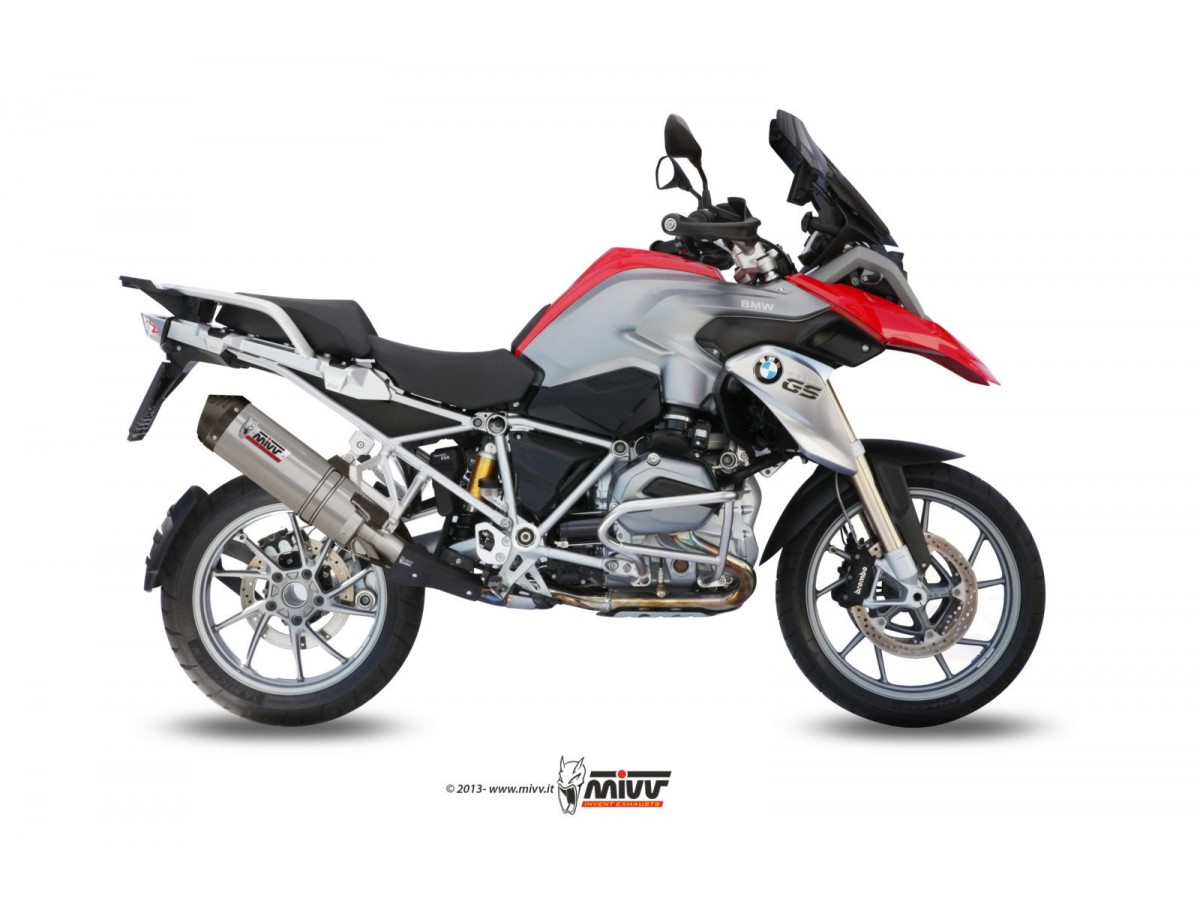 Mivv Ovaler Titan-Auspuffschalldämpfer mit Carbonschale für BMW R 1200 Gs Adventure 2013–2018