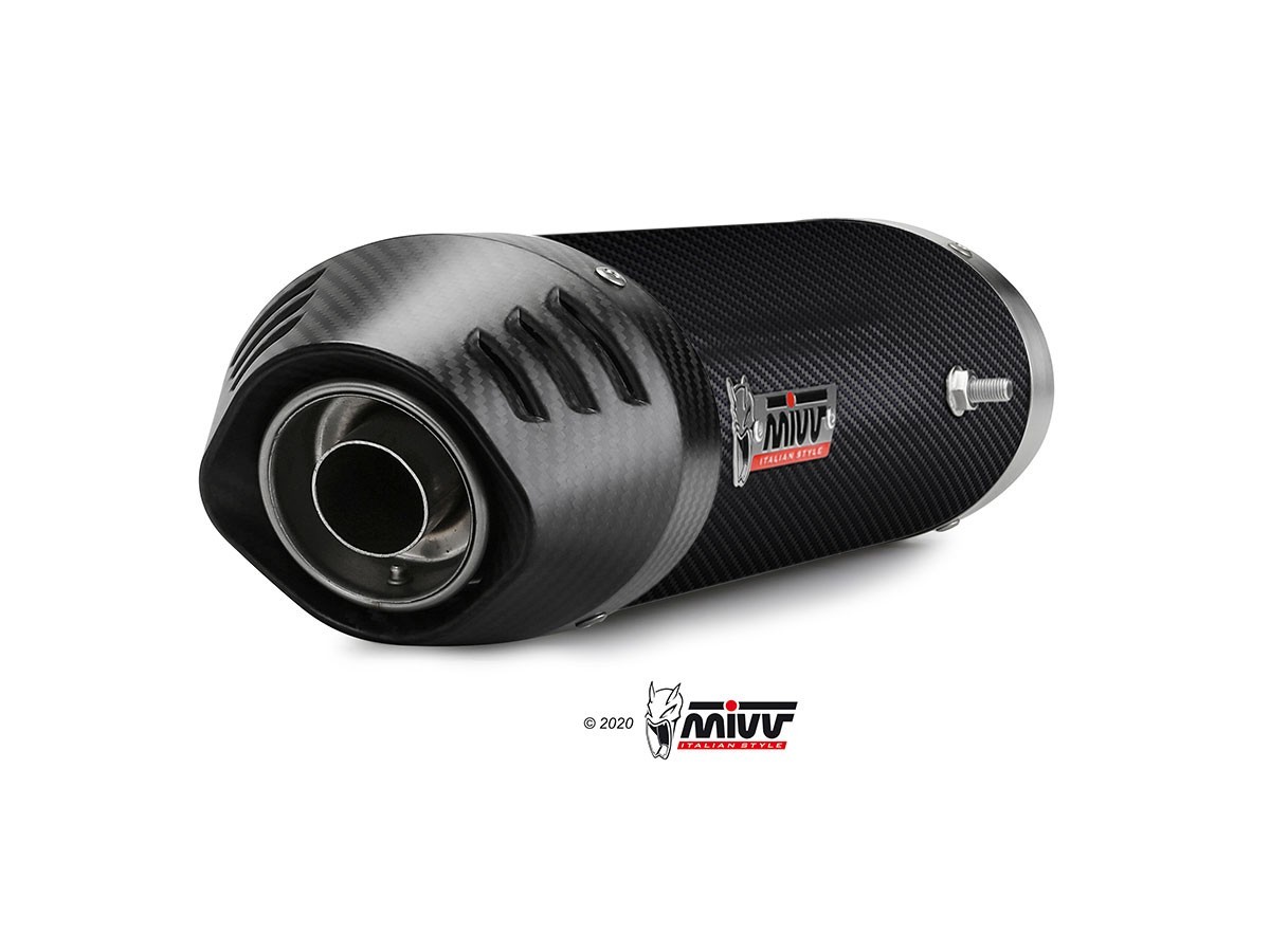 Mivv Oval Carbon Auspuffschalldämpfer mit Carbon Cup Yamaha Fz6 Fz6 Fazer 2004 - 2011