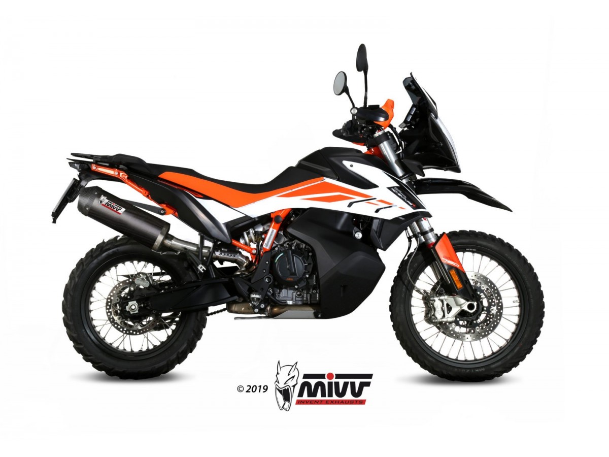 Endauspuffanlage KT.021.LEC Mivv Oval Carbon mit Carbon Cup Ktm 890 Adventure R 2020 - 2022