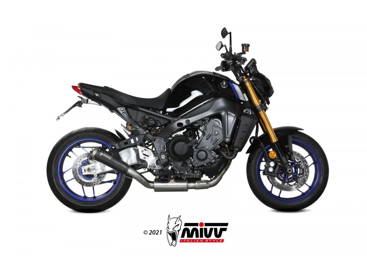 Kompletter Auspuff 1X1 Mivv X-M1 Schwarzer Edelstahl Yamaha Mt-09 Sp Fz-09 2021 - 2022