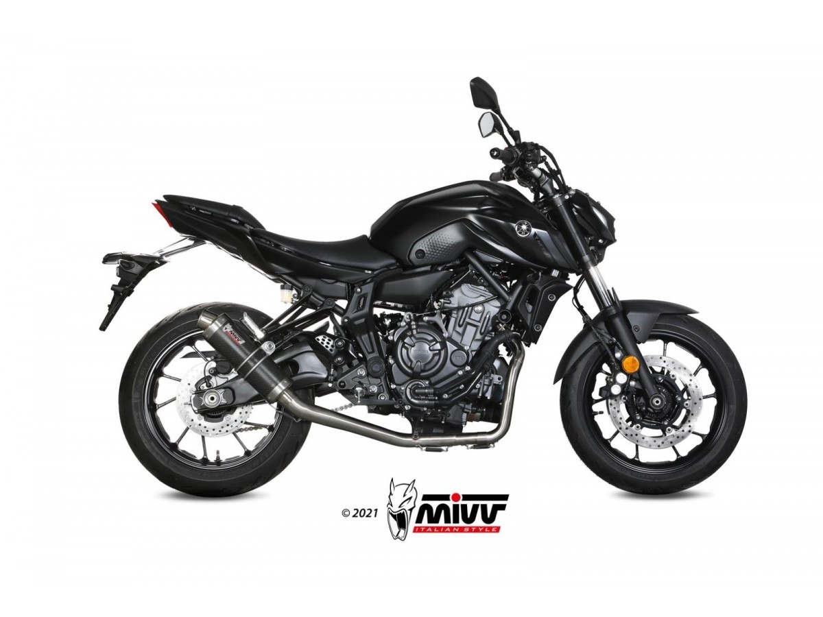 Kompletter Auspuff 1X1 Mivv Gp Carbon Yamaha Mt-07 Fz-07 2021 - 2022