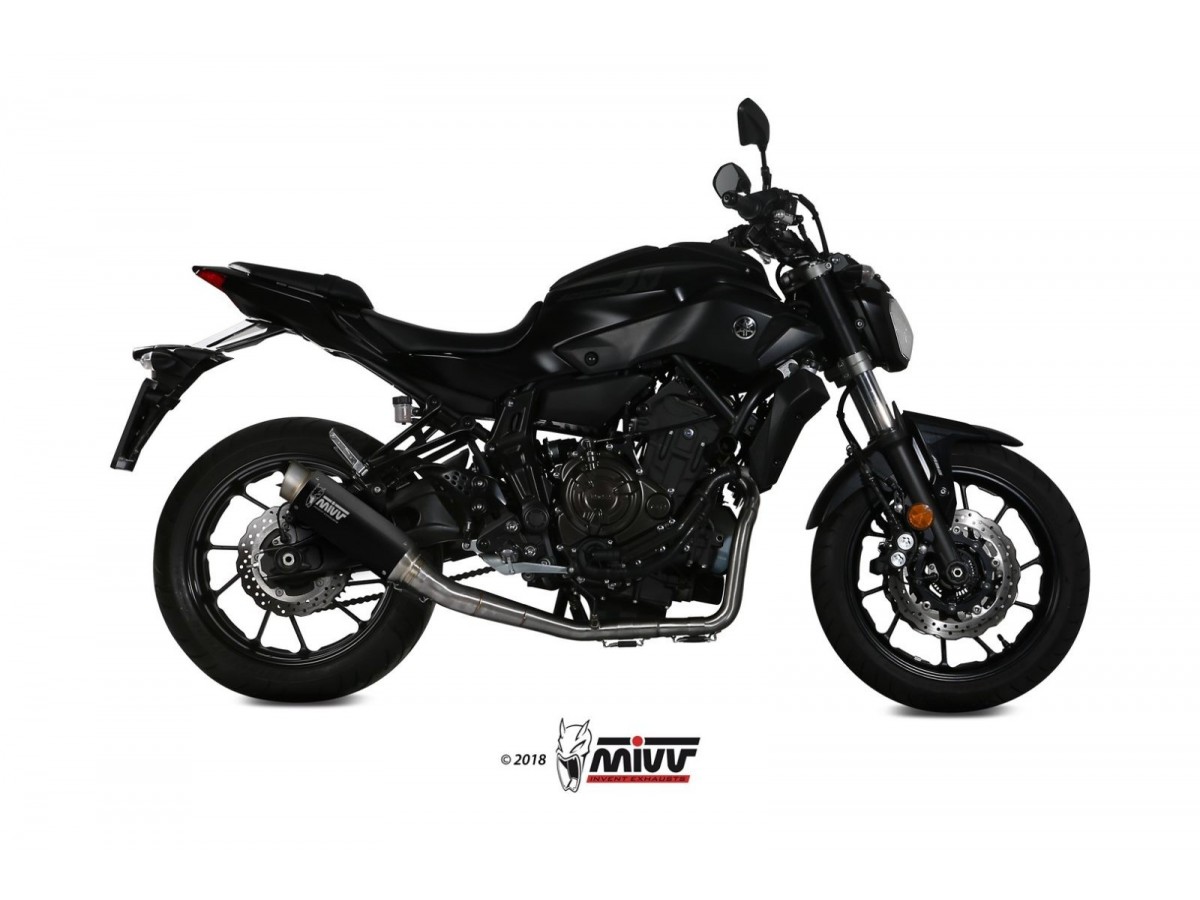 Scarico Completo 1X1 Mivv Gp Pro Black Inox Nero Yamaha Mt-07 Fz-07 2014 - 2020