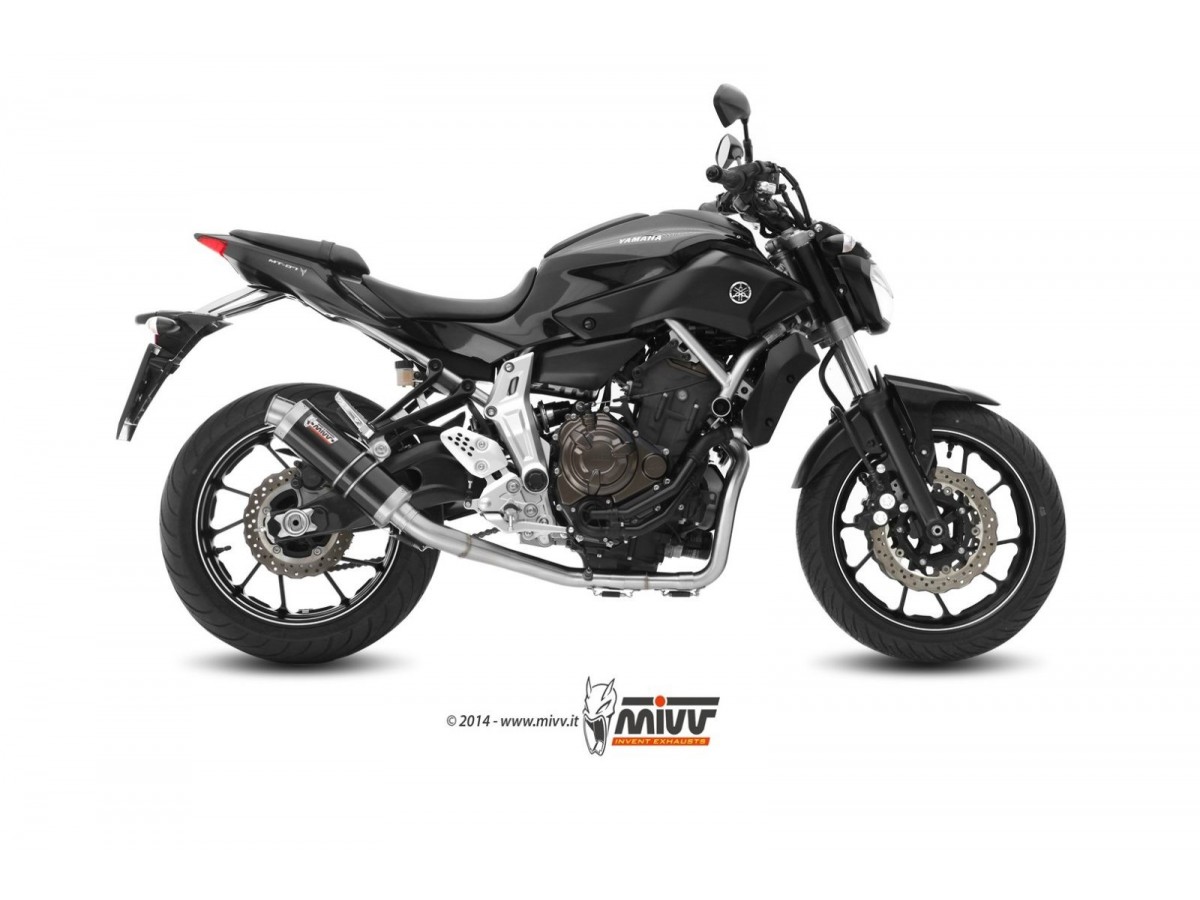 Scarico Completo 1X1 Mivv Gp Black Inox Nero Yamaha Mt-07 Fz-07 2014 - 2020