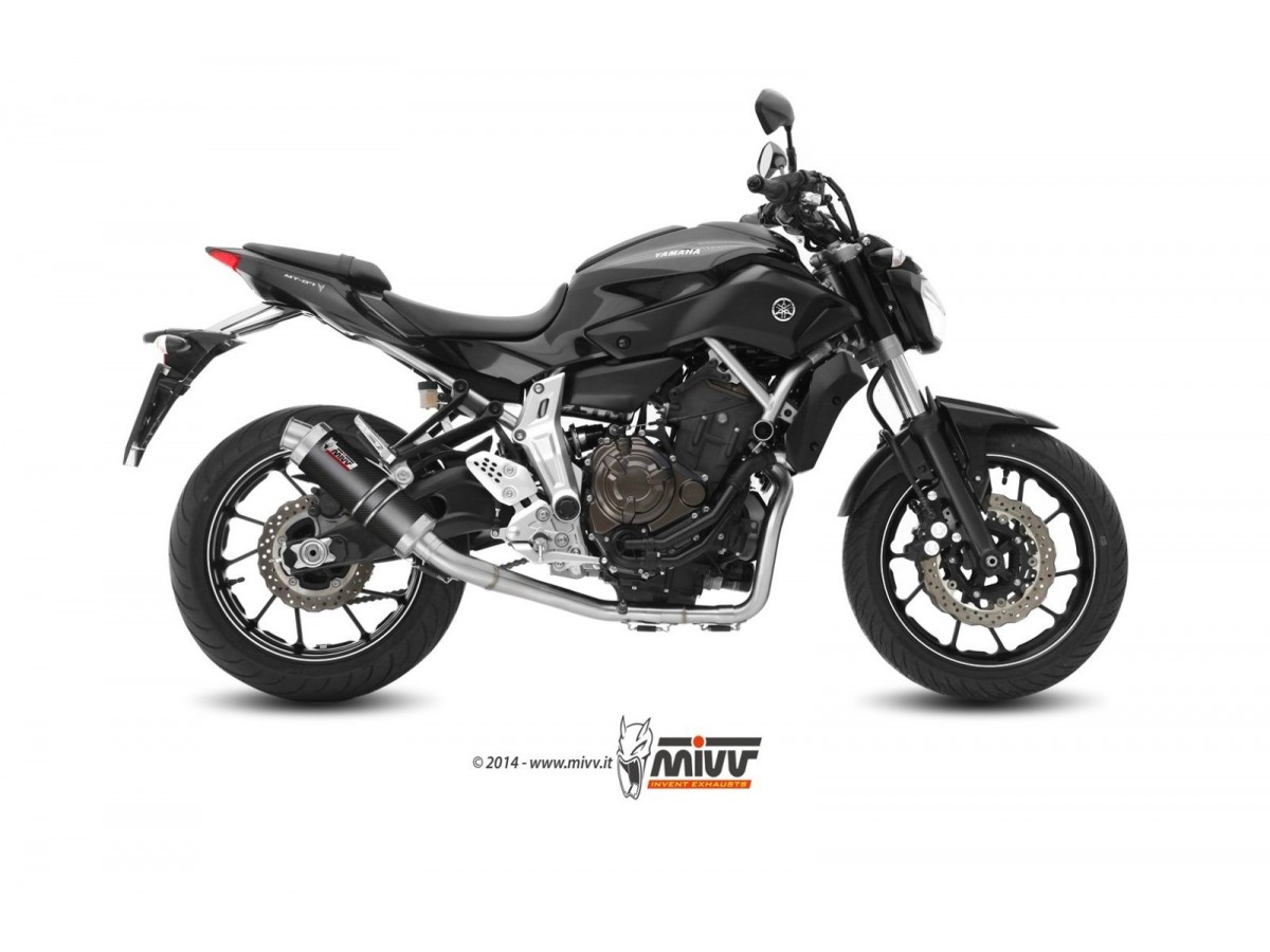 Kompletter Auspuff 1X1 Mivv Gp Carbon Yamaha Mt-07 Fz-07 2014 - 2020